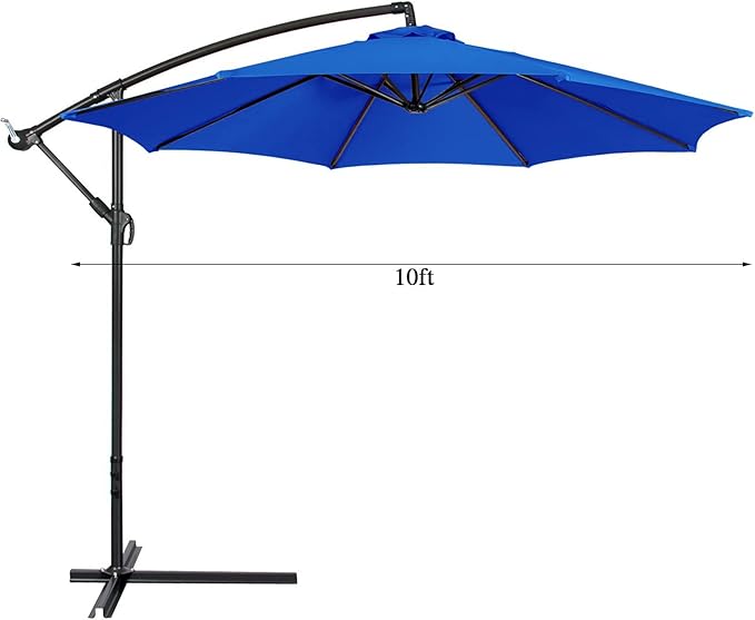 belupai 10ft Patio Umbrella Replacement Canopy, 6 Ribs Canopy Replacement Water Resistant Patio Canopy Outdoor Table Market Yard Umbrella Top Outdoor Umbrella Canopy 56-58in Ribs (Canopy Only)(Green, 6 Ribts)