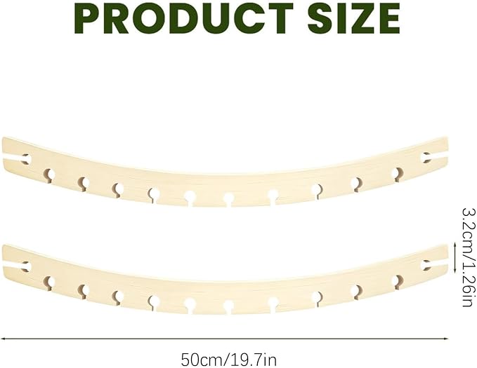 Wood Hammock Spreader Bar - 2 Pack Detachable Hammock Spreader Bar Replacement Set, Solid Wood Construction for Stability and Comfort, Suitable for Camping, Backyard Relaxation, Patio, Garden
