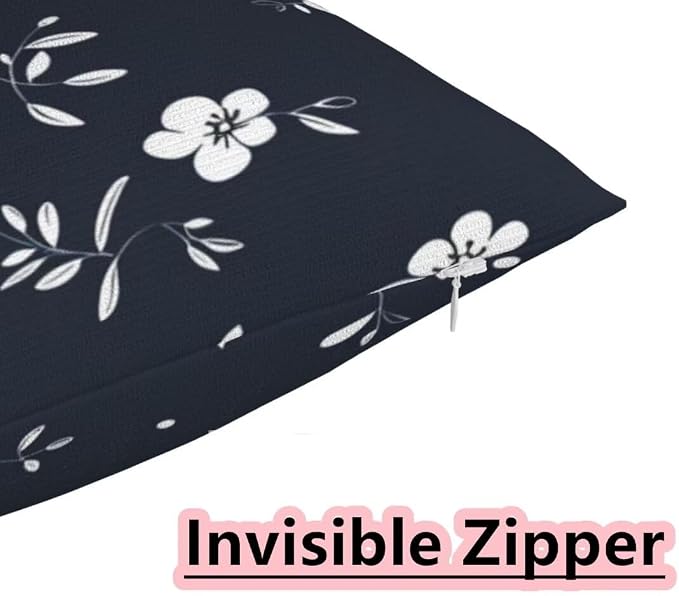 Outdoor Pillows Waterproof Set of 2 Outdoor Pillow Covers 16x24 Inch, Dark Throw Pillows Flower Pillow Covers, Summer Garden Decorative Pillows Outdoor Pillows for Patio Furniture Car Home Decor-hs156