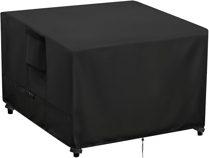 Outdoor Table Cover Square 36 inch Patio Table Cover Waterproof Patio Furniture Covers Rectangular for Outside Small Table and Chair Sets, Fire Pit, Coffee Table, Ottoman -36"L x 36"W x 42"H