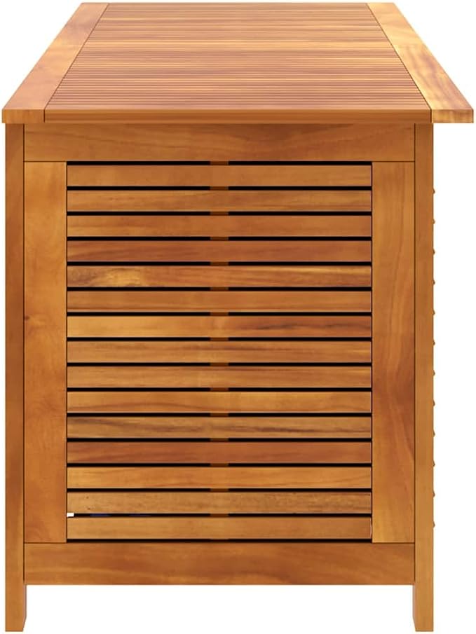 Garden Storage Box Natural Solid Acacia wood 59.1 x 19.7 x 22.0 in,Solid Acacia Wood Garden Storage Box for Outdoor Use – Rustic & Durable Storage Boxes