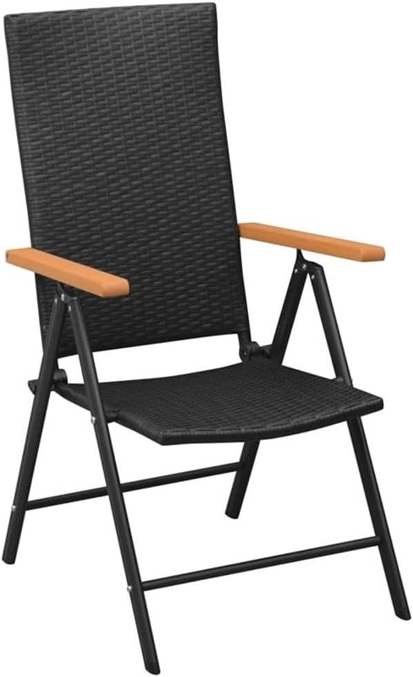 Afuera Living 3-Piece PE Rattan/Aluminum Patio Dining Set, Black and Brown Finish, Square Table and 2 Chairs, Weather-Resistant, Modern Outdoor Furniture for Balcony, Garden, Terrace, Seats 2