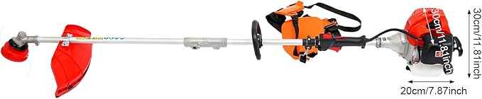 2-Stroke Gas Powered Grass Trimmer, 51.7CC 6500RPM 1.4KW Cordless Lawn Edgers Lawn Edger Grass Eater Gas Powered Weed Wacker Brush Cutter Blade with Guide Plate Guard (51.7CC,6500RPM,1.4KW)