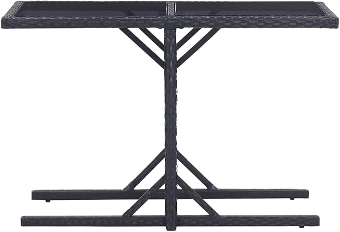 vidaXL Patio Dining Set 3 Piece, Outdoor Dining Table and Chairs, Patio Furniture Set, Conversation Set for Garden, Farmhouse, Black