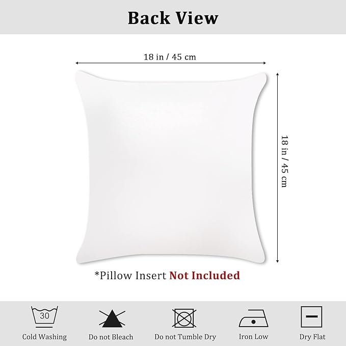 Bonhause Tropical Leaves Throw Pillow Covers 18x18 Set of 4 Summer Palm Leaf Sunset Decorative Pillows Case Soft Velvet Cushion Covers for Outdoor Couch Sofa Patio Decor
