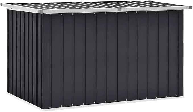 Galvanized Steel Outdoor Storage Cabinet Deck Box, Metal Patio Storage Container for Outside Cushions, Pillows, Garden Tools, 58.7"x39"x36.6", Anthracite,-453