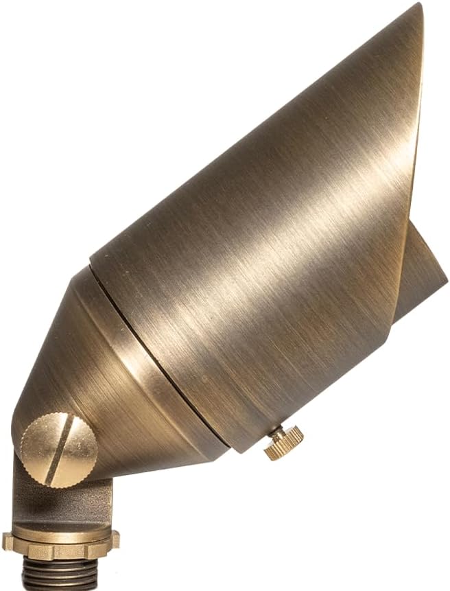 VOLT 12V Top Dog Outdoor Spotlight (Bronze) & 5W 3000K MR16 LED Bulb | Solid Cast Brass Construction, 400 Lumens of Modern White Light, Ideal for Yard, Lawn, Garden, Trees & House