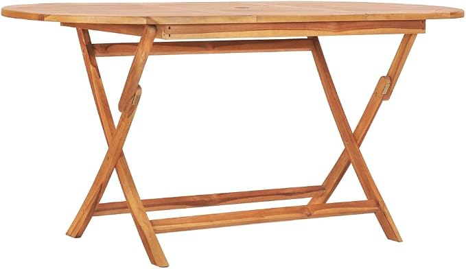 7 Piece Folding Patio Dining Set Solid Teak Wood Table and Chairs for Garden Terrace