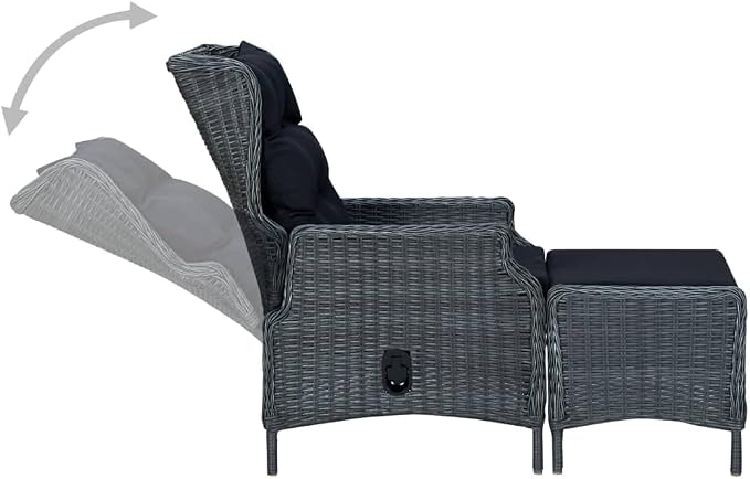 9 Piece Patio Dining Set,Outdoor Bar Table,Patio Bar Set,Modern Outdoor Furniture,Dining Bench with Back,Bistro Set,for Patio Deck Garden,Backyard & Lawn, Dark Gray
