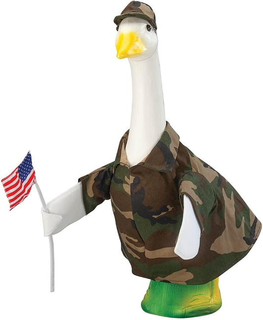 Gaggleville Camouflage Goose Outfit, Fits Large 23" H Statue, by Fox | Valley Traders