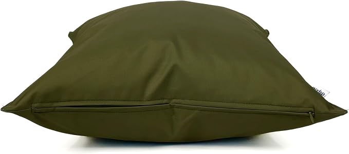 Pack of 2 Outdoor 20''x20'' Waterproof Olive Green Throw Pillow Covers Decorative Square Patio Pillows for Patio Furniture (Martini Olive)