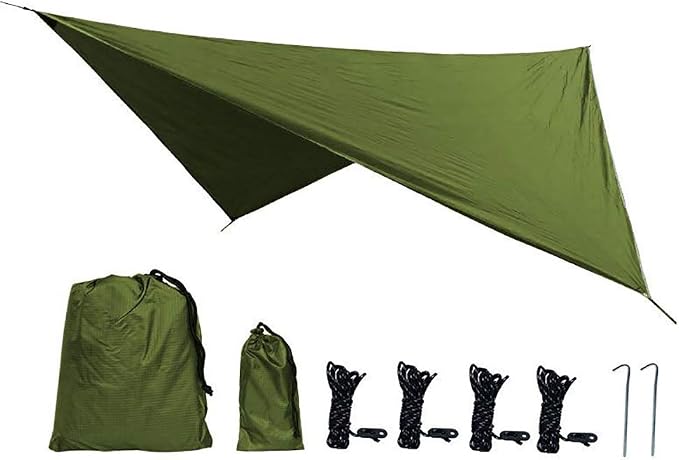 Camping Hammock with Rain Fly and Bug Net Hammock with Mosquito Net Portable Hammock and Canopy Hanging Hammock for 2 Person Hammocks for Trees Lightweight Hammock(Camouflage)