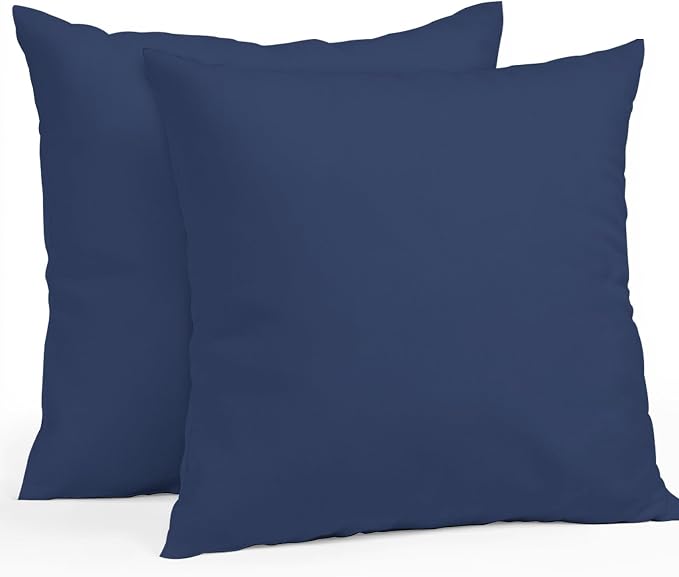 Waterproof Pillow Covers Set of 2 24x24 Inch Navy Blue Outdoor Cushion Covers Solid Color Decorative Pillow Cases for Patio, Sofa, Couch, Garden, Balcony