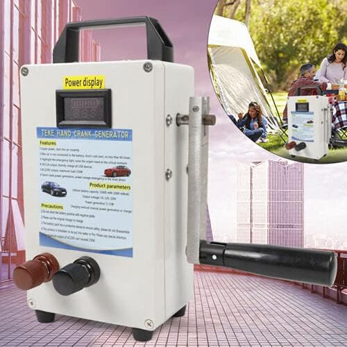 Household Hand Crank Generator,150W 110V Emergency Manual Power Supply Emergency Charger USB Output Camping Outdoor