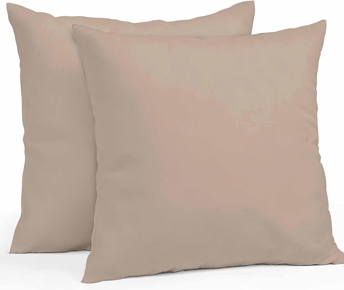 Throw Pillow Covers 16x16 Inch Set of 2, Beige Solid Color Waterproof Outdoor Pillow Covers, Aesthetics Contemporary Luxury Decorative Cushion Pillowcases for Couch, Sofa, Bed, Garden, Patio