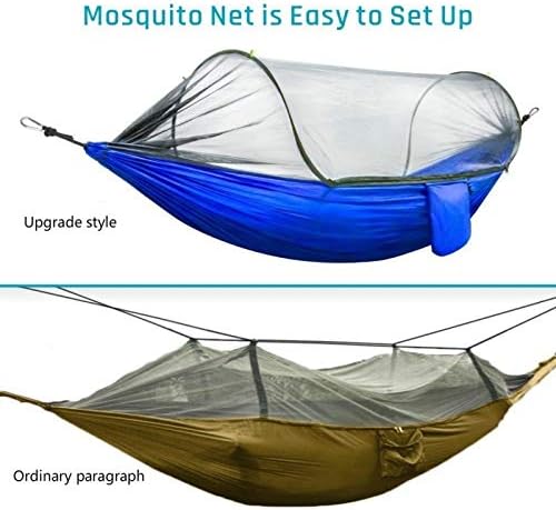 Fox Outfitters Mosquito Net Hammock XL - Built in Mosquito Net - Bug Protection - Easy Set Up - Comes with Tree Safe Hammock Straps & Steel Carabiners