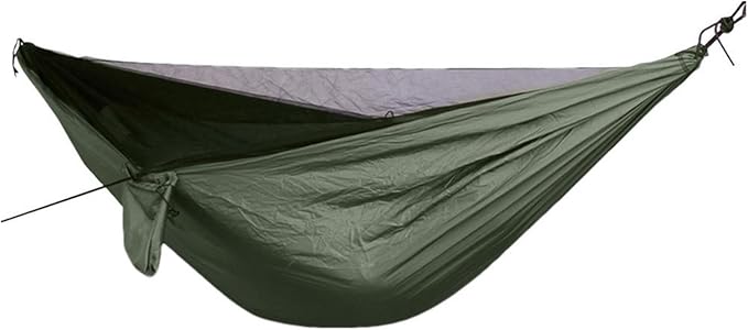 Hammocks, 2Pcs Hammock with Net Sleeping Netting for Travel Foldable Hammock with Fly Mesh for Outdoor Backpacking Backyard Hiking,for Outside(Green)