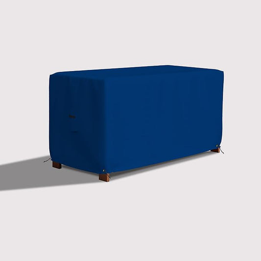 Covers & All Patio Deck Box Cover - Heavy Duty 18 Oz Waterproof Outdoor Yard Cushion Storage Box Protection 100% Weather Resistant with Air Pockets and Drawstring. (52" W X 27" D X 27" H, Blue)