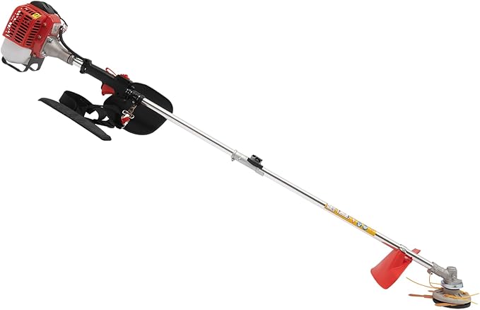 26CC Weed Eate, 2-Stroke Wacker Gas Powered, Durable Gasoline Weed Wacker for Outdoor Use, 33.8oz Fuel Tank, Adjustable Handle, and Safety Lock