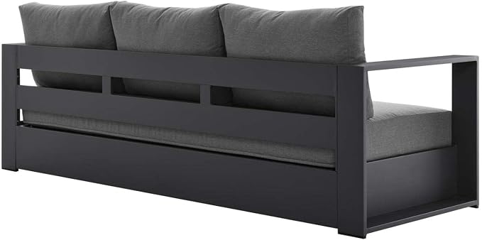 Modway Tahoe 2-Piece Fabric/Powder-Coated Aluminum Outdoor Set in Charcoal/Gray
