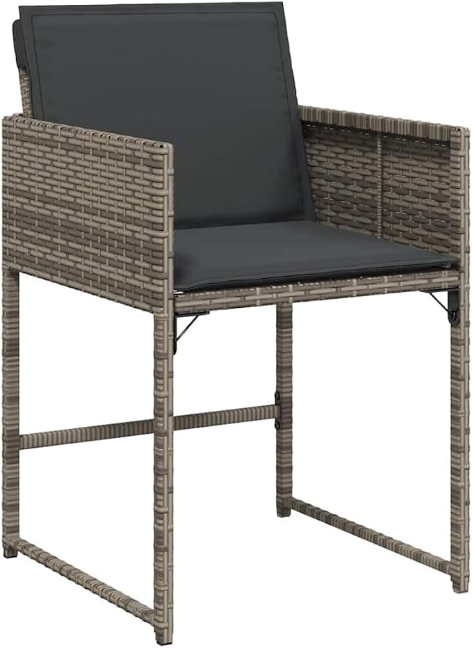 15 Piece Outdoor Patio Dining Set, Foldable PE Rattan Chairs and Acacia Wood Table for Garden Backyard Deck Dining