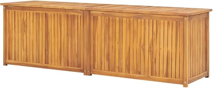 Patio Box, Delivery Boxes For Outside Deck Box Outdoor Storage Box Outdoor Storage Bench Outdoor Furniture Suitable For Patios Pool Gardens Backyard 68.9"x19.7"x21.7" Solid Wood Teak