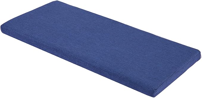 36 x 18 Inch Piano Bench Cushions with Strap for Indoor Furniture,Navy Blue | Non slip high density foam bench seat cushion for kitchen dining room,shoe storage, entry way,window, settee