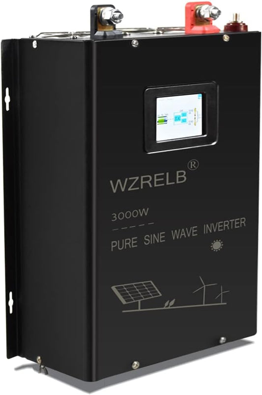 WZRELB 3000W 24V DC to 120V/240V AC Split Phase Pure Sine Wave Inverter
