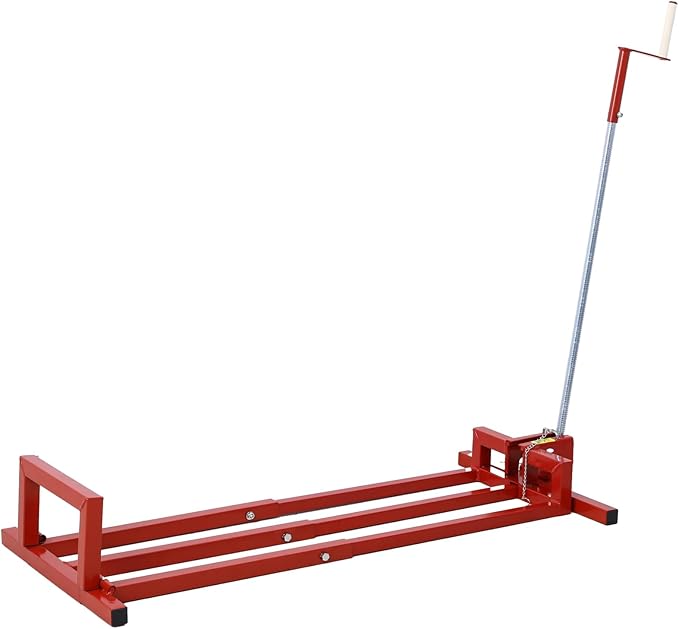 Generic 800 Lbs Capacity Lawn Tractor Lift, Ride-on Mower, Universal, 45 Tilt Adjustable, Red