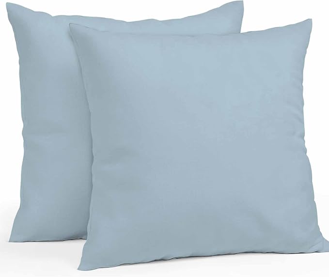 Sky Blue Outdoor Pillow Covers 20x20 Inch Throw Pillow Covers Set of 2 Waterproof Decorative Pillow Cases Modern Pure Winter Sky Blue Cushion Covers for Patio Furniture Garden Couch Sofa
