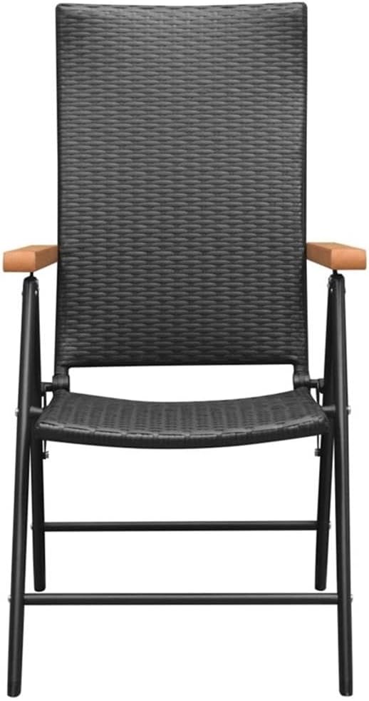 Afuera Living 3-Piece PE Rattan/Aluminum Patio Dining Set, Black and Brown Finish, Square Table and 2 Chairs, Weather-Resistant, Modern Outdoor Furniture for Balcony, Garden, Terrace, Seats 2