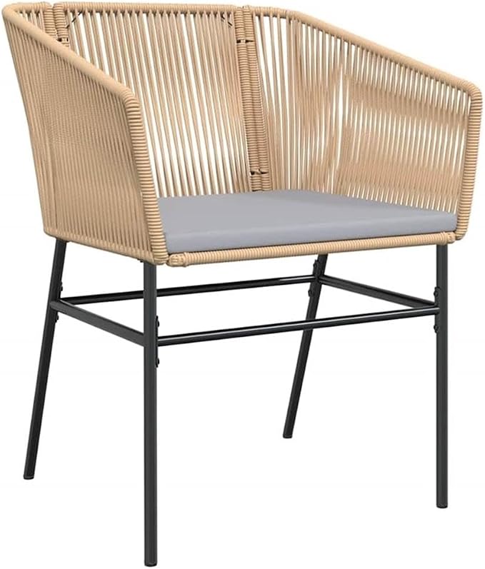 Afuera Living 5-Piece Patio Dining Set, Powder-Coated Steel, Brown Finish, Outdoor Cushions, Tempered Glass Tabletop, Modern Rectangular Design, Seating for 4, Garden Balcony or Terrace Furniture