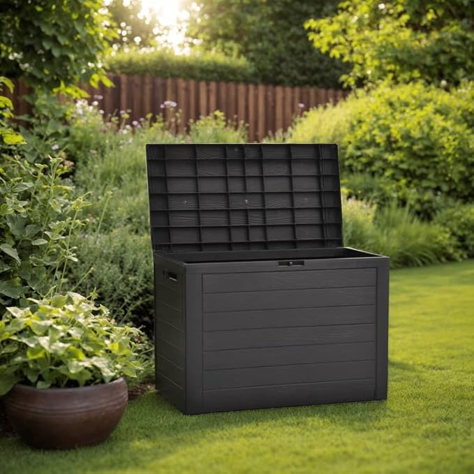Patio Storage Box, Deck Box Delivery Boxes For Outside Outdoor Storage Box Outdoor Storage Bench Outdoor Furniture Suitable For Gardens Patios Backyard Pool Anthracite 38.7"x17.3"x21.7"