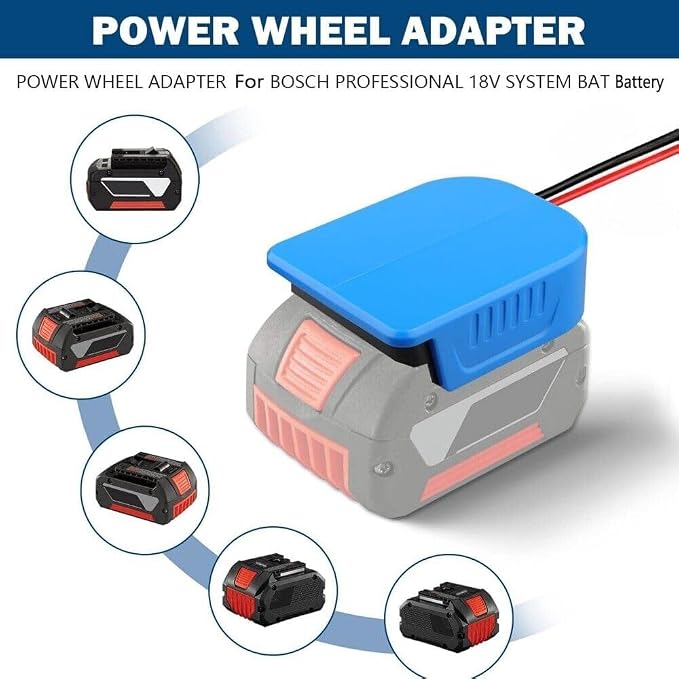 300W Power Inverter for Bosch 18V GBA Li-ion Battery DC 18V to AC 110V 120V Battery Inverter Portable Power Station Generator with 2 AC Outlet & 2 USB Ports for Camping Outdoor