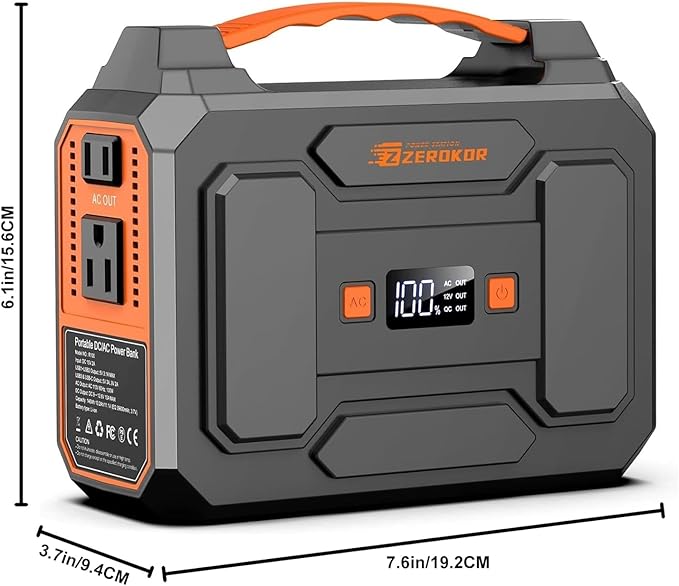 Portable Power Station with Foldable Solar Panel, 110V 100W AC Outlet Camping Solar Powered Generator with Panels, 65W Solar Powered Power Bank for Laptop Smart Devices RV Outdoor with 30W Panel