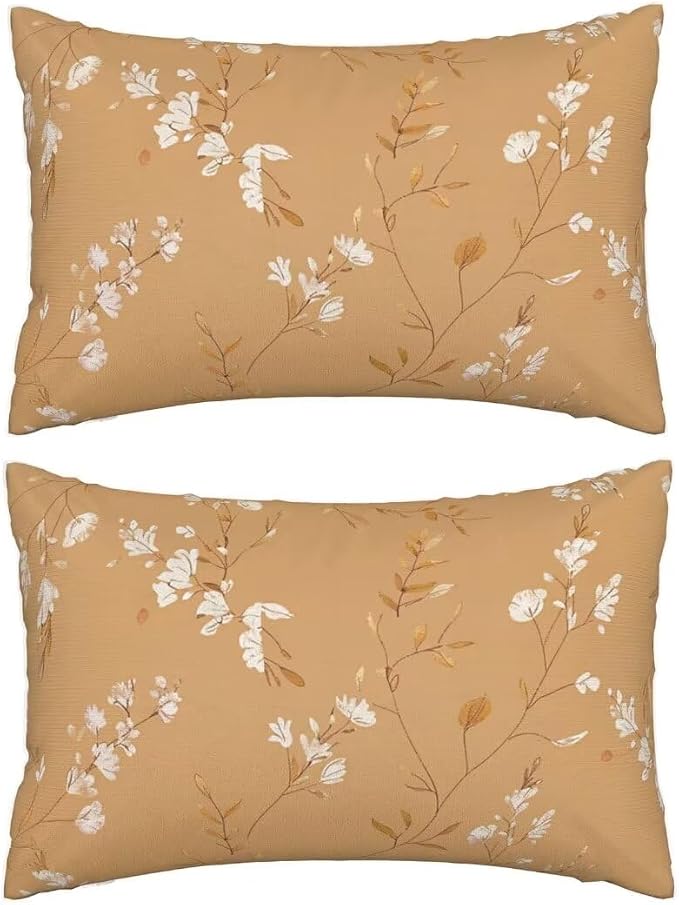 Outdoor Pillows Nordic Pillow Covers 12x20 Inch Set of 2 Throw Pillow Covers, Flower Throw Pillows, Rectangular Lumbar Pillows Cushion Covers Decorative Pillows for Couch Garden Patio Furniture J225