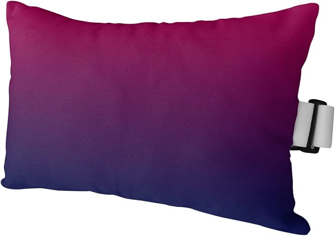 Outdoor Pillows Covers with Inserts Wine Red Purple Gradient Waterproof Recliner Pillow with Adjustable Strap Throw Pillows for Patio Furniture Pool Lounge Chair, 11x16 inch, 1PCS