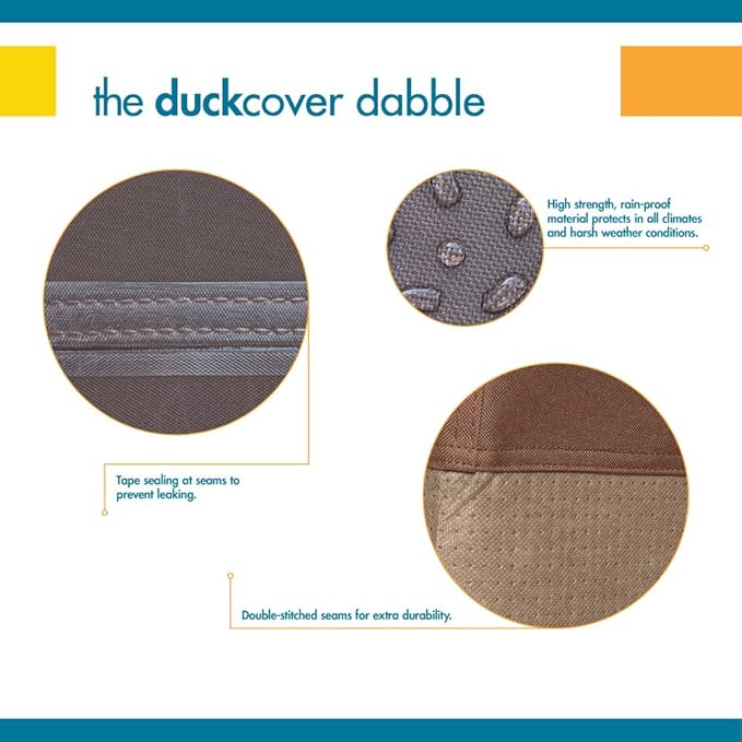 DUCKCOVERS® Ultimate Waterproof Outdoor Table with Chairs Cover, 140"L x 80"W x 32"H