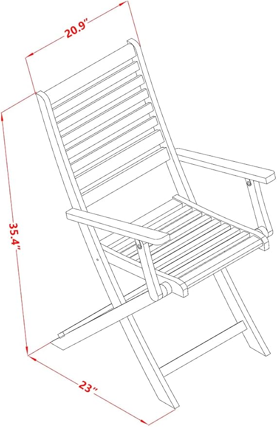 East West Furniture DEBS92CANA 9 Piece Outdoor Patio Dining Sets Includes a Rectangle Acacia Wood Table and 2 Folding Arm Chairs with 6 Side Chairs, 40x72 Inch, Natural Oil