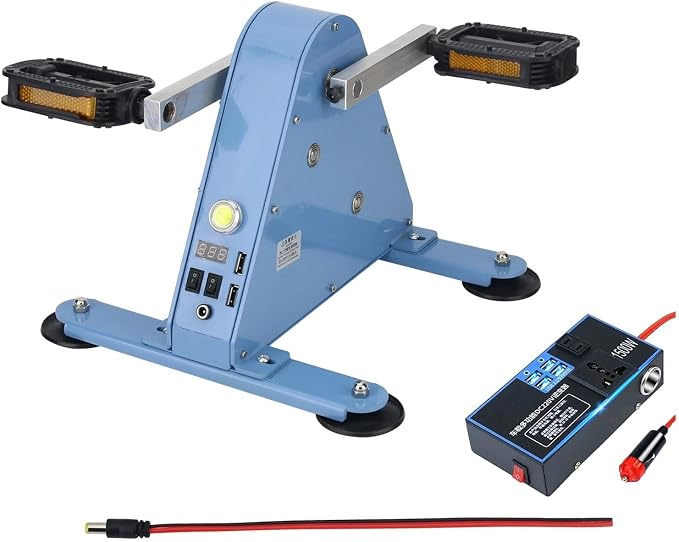 100W Portable Pedal Generator, Iron Coreless Brushless Permanent Magnet, Fitness Power Generation, Outdoor Charging, Used for Power Generation, Charging and Lighting