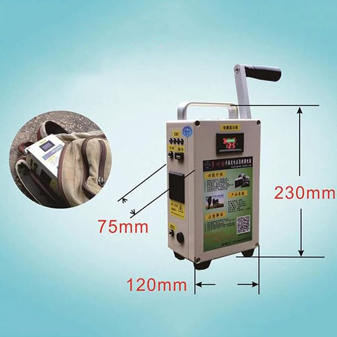 Outdoor Generator Portable Hand Crank Generator,150w 110v 15000mah Small Hand Crank Generator,Used for Mountaineering,Travel,Hiking,Camping,Emergency,Power Outage