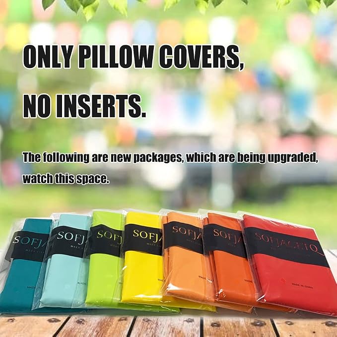 Outdoor Waterproof Throw Pillow Covers Durable Vibrant Decorative Outdoor Pillows Cushion Case Pillow Shell for Patio Couch, Tent, Sunbrella 20"x20", Teal, Pack of 2
