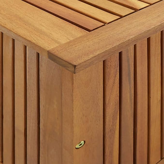 【Fast Shipping】 Lightweight Storage Box for Indoor/Outdoor for Patio, Deck, Patio Patio Storage Box 35.4"x19.7"x22.8" Solid Acacia Wood
