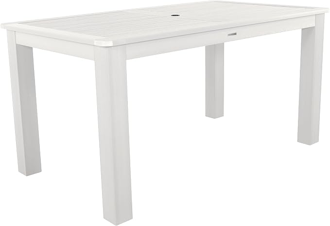 Highwood AD-ST7LH2CO4BA-WHE Lehigh 7pc Rectangular Counter Height Dining Set 72" x 42", White