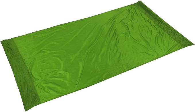 Portable Parachute Camping Hammock, Lightweight Outdoor Hammock with Aluminum Snap Hooks and Storage Bags, Compact Foldable Design for Hiking Backpacking Travel (Grass Green)