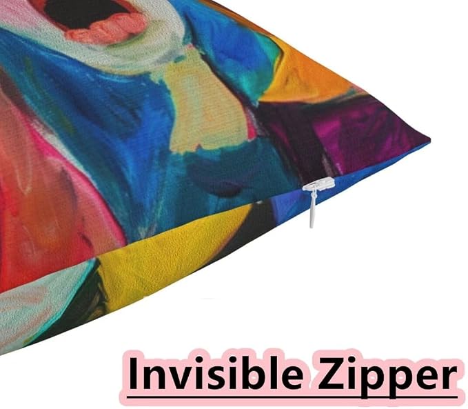 Outdoor Pillows Waterproof Set of 2 Outdoor Pillow Covers 16x24 Inch, Abstract Throw Pillows Face Pillow Covers, Summer Garden Decorative Pillows Outdoor Pillows for Patio Furniture Home Decor -hs432