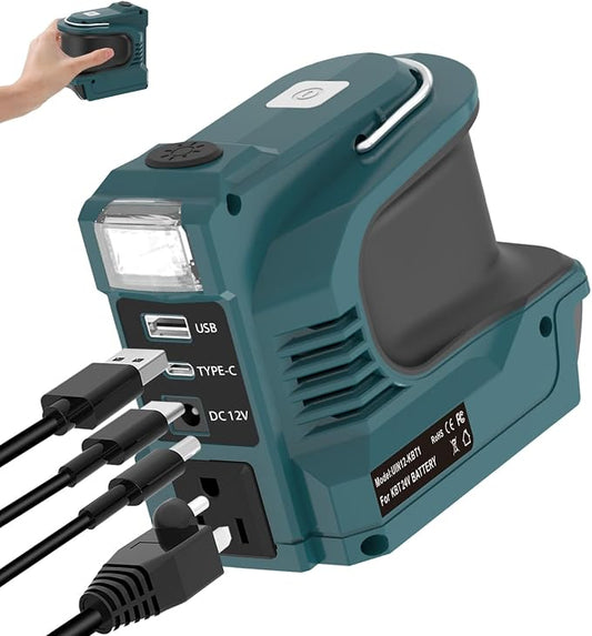 for Kobalt 24V Battery 220W Power Inverter,DC 20V to AC 110-120V Battery Inverter,Power Station Charger Adapter with 1 USB Port & 1 Type-C & 1 AC Outlet &1 DC Output 12V/5A,LED Light