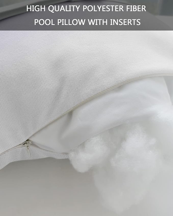 Outdoor Pillows Covers with Inserts Minimalist Purple and White Gradient Waterproof Recliner Pillow with Adjustable Strap Throw Pillows for Patio Furniture Pool Lounge Chair, 11x16 inch, 1PCS