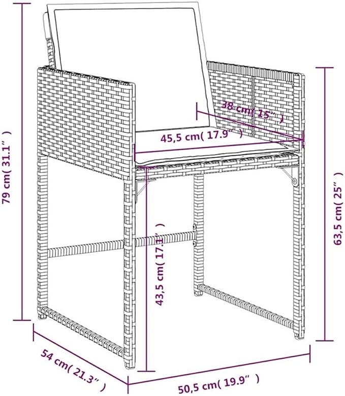 Afuera Living 13-Piece Poly Rattan Garden Dining Set, Gray Finish, Acacia Wood Table, Powder-Coated Steel Frame, Stackable Chairs, Foldable Design, Seating for 12, Outdoor Patio Furniture for Garden