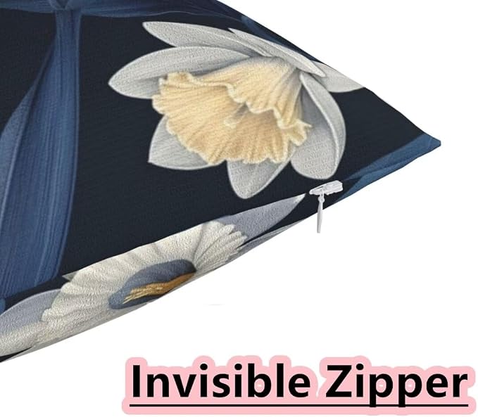 Outdoor Pillows Waterproof Set of 2 Outdoor Pillow Covers 16x24 Inch, Dark Throw Pillows Flower Pillow Covers, Summer Garden Decorative Pillows Outdoor Pillows for Patio Furniture Car Home Decor-hs301